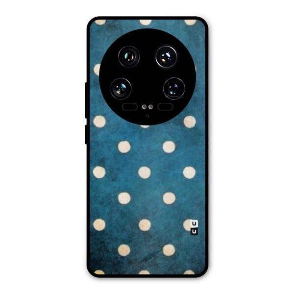 Classic Blue Polka Metal Back Case for Xiaomi 14 Ultra