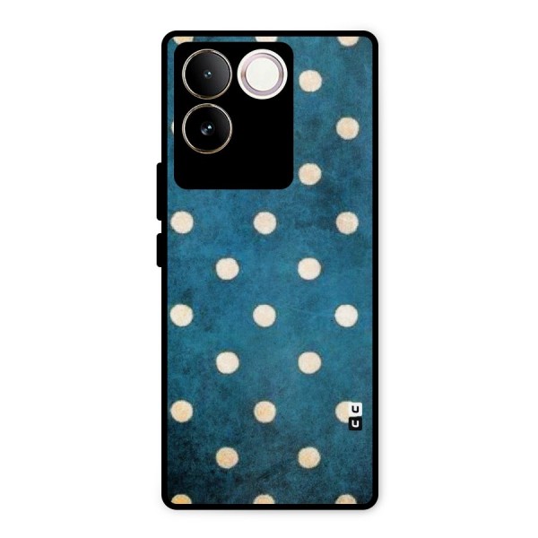 Classic Blue Polka Metal Back Case for iQOO Z7 Pro