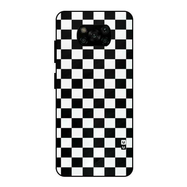 Classic Check Metal Back Case for Poco X3