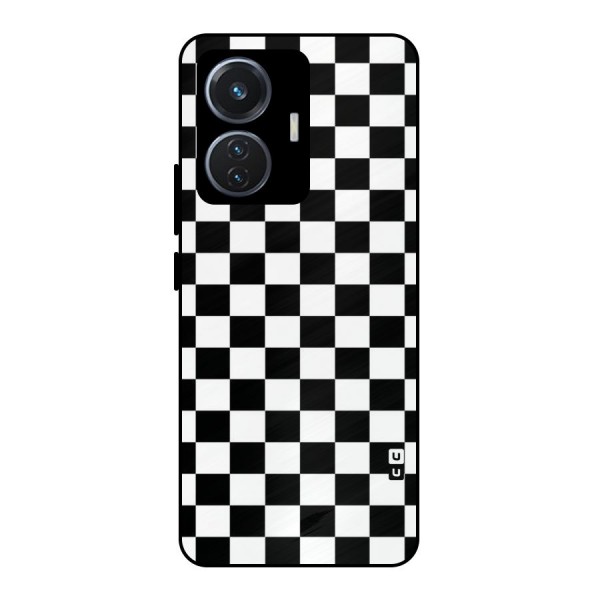 Classic Check Metal Back Case for iQOO Z6 44W