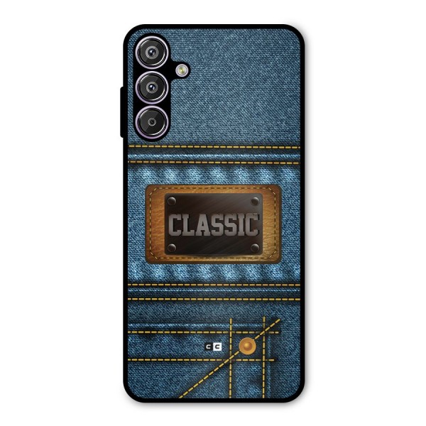 Classic Denim Metal Back Case for Galaxy F15