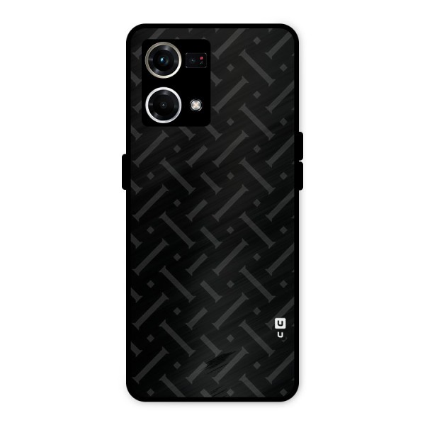 Classic Pipes Pattern Metal Back Case for Oppo F21 Pro 4G