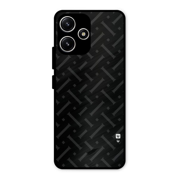 Classic Pipes Pattern Metal Back Case for Redmi 12 5G