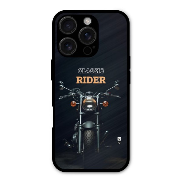 Classic RIder Metal Back Case for iPhone 16 Pro