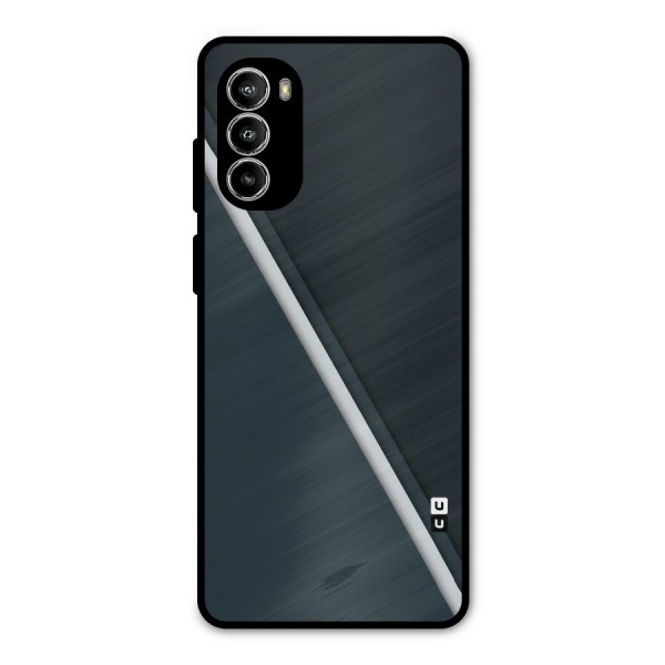 Classic Single Stripe Metal Back Case for Moto G82