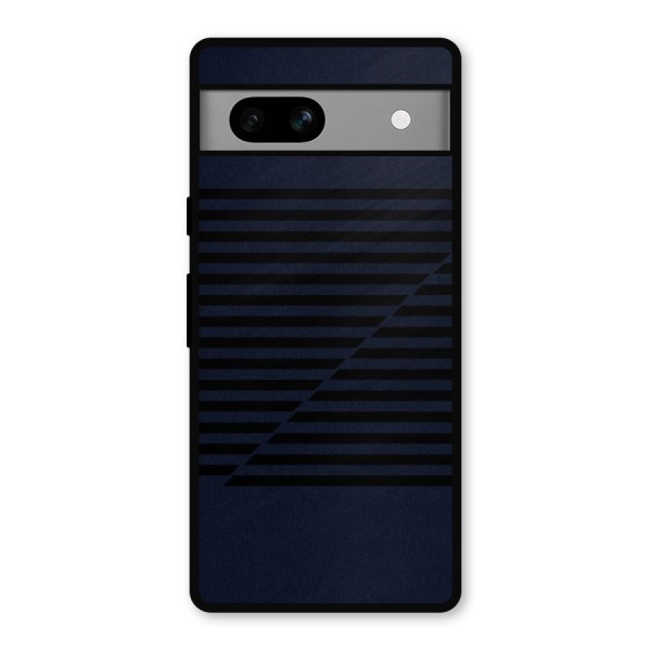 Classic Stripes Cut Metal Back Case for Google Pixel 7a