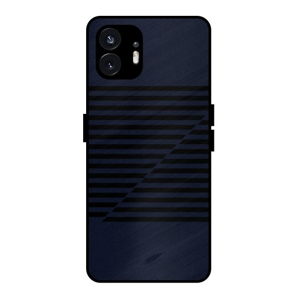 Classic Stripes Cut Metal Back Case for Nothing Phone 2