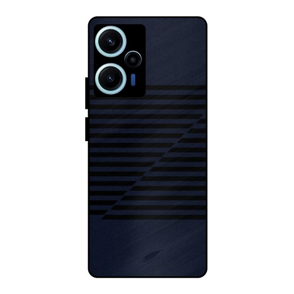 Classic Stripes Cut Metal Back Case for Poco F5