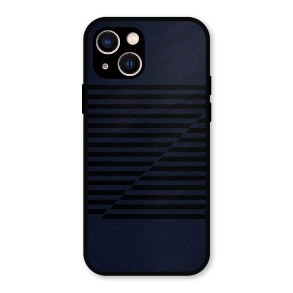 Classic Stripes Cut Metal Back Case for iPhone 13
