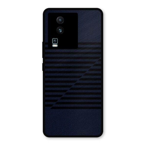 Classic Stripes Cut Metal Back Case for iQOO Neo 7 Pro