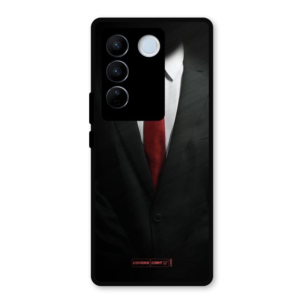 Classic Suit Metal Back Case for Vivo V27 Pro