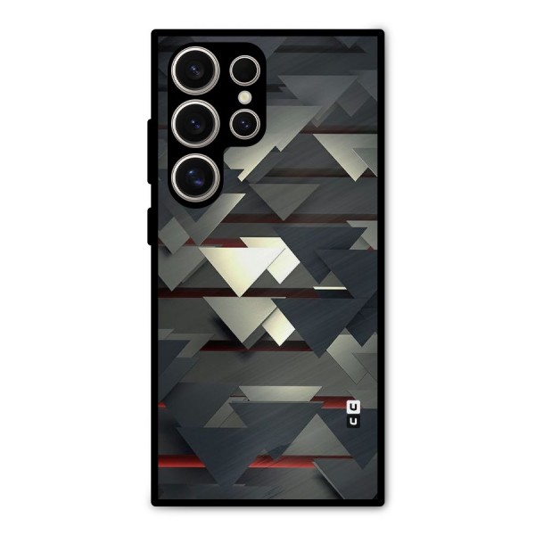 Classic Triangles Design Metal Back Case for Galaxy S24 Ultra