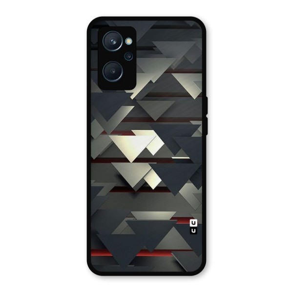 Classic Triangles Design Metal Back Case for Realme 9i