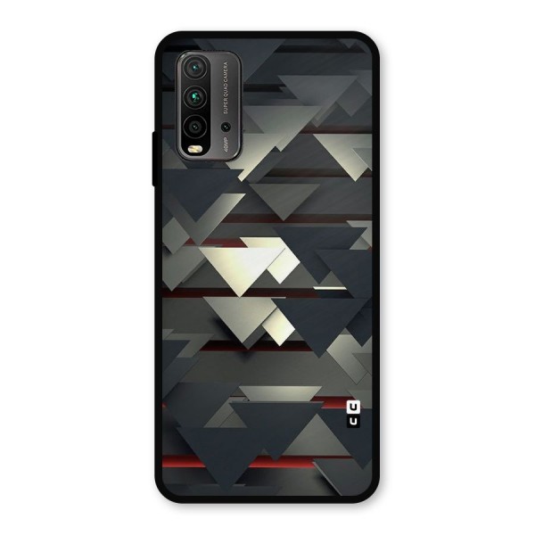 Classic Triangles Design Metal Back Case for Redmi 9 Power
