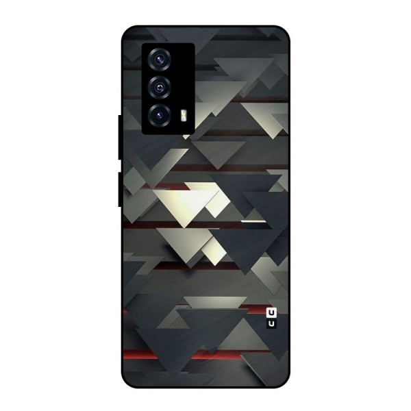 Classic Triangles Design Metal Back Case for iQOO Z5