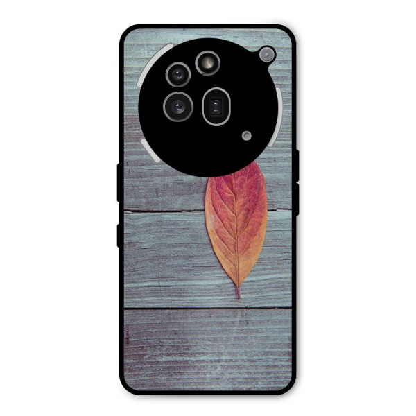 Classic Wood Leaf Metal Back Case for Nothing Phone 3a Pro