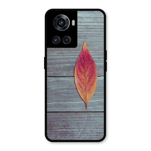 Classic Wood Leaf Metal Back Case for OnePlus 10R