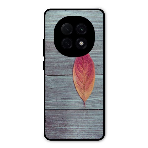 Classic Wood Leaf Metal Back Case for Oppo F29 Pro