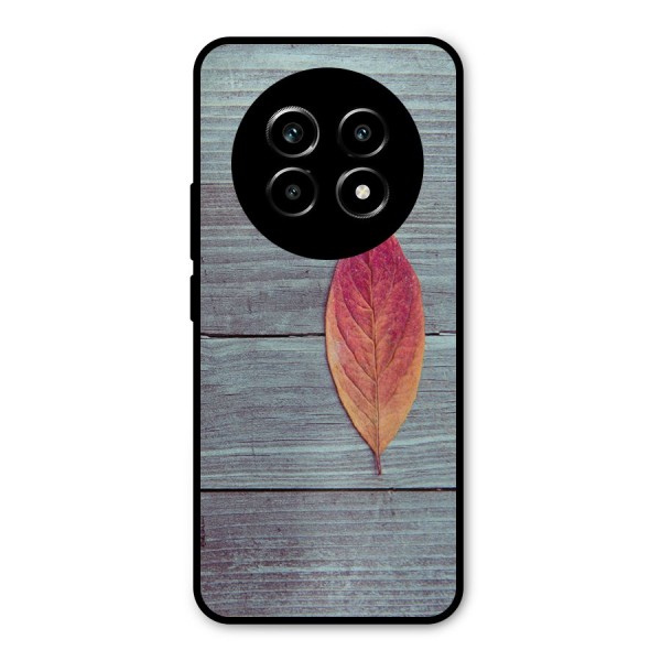 Classic Wood Leaf Metal Back Case for Realme 13 Pro