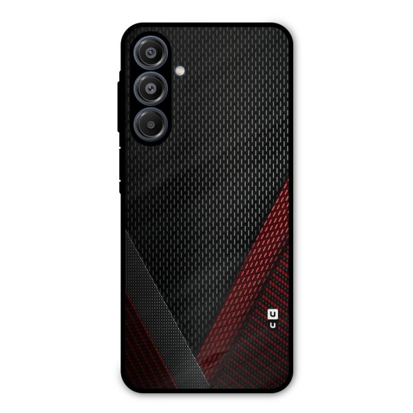 Classy Black Red Design Metal Back Case for Galaxy A16 5G