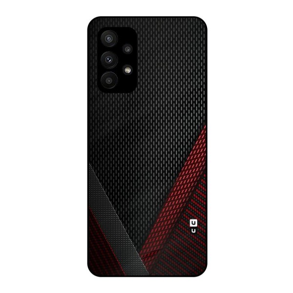 Classy Black Red Design Metal Back Case for Galaxy A23