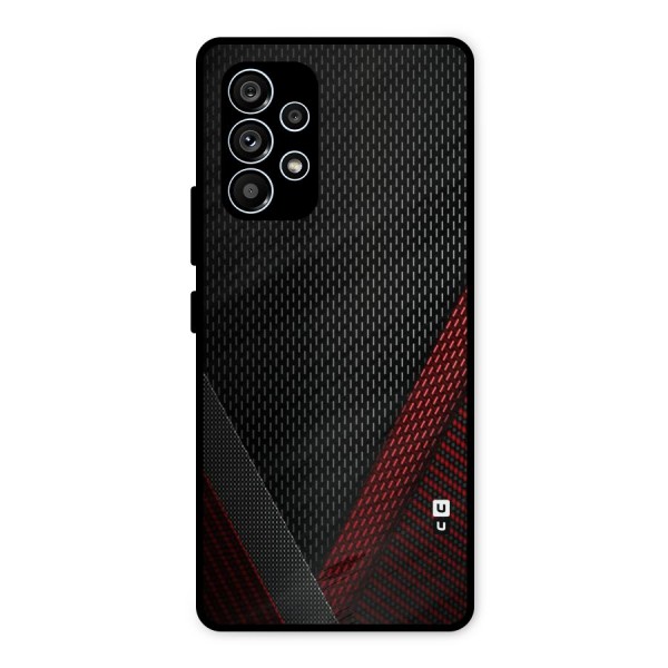 Classy Black Red Design Metal Back Case for Galaxy A53 5G