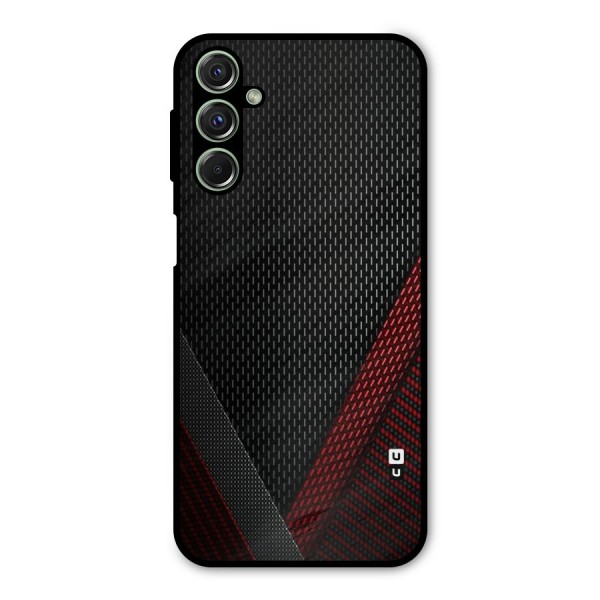 Classy Black Red Design Metal Back Case for Galaxy F34