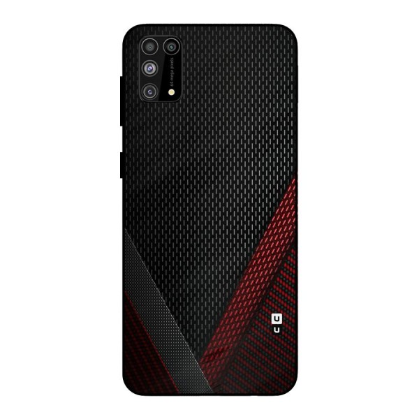 Classy Black Red Design Metal Back Case for Galaxy F41