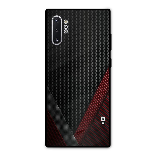 Classy Black Red Design Metal Back Case for Galaxy Note 10 Plus