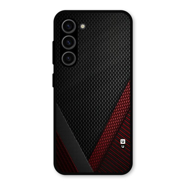 Classy Black Red Design Metal Back Case for Galaxy S23