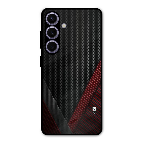Classy Black Red Design Metal Back Case for Galaxy S24