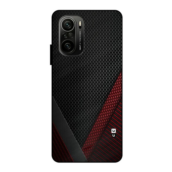 Classy Black Red Design Metal Back Case for Mi 11X Pro