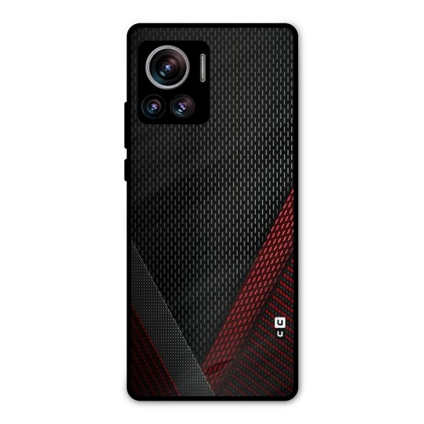 Classy Black Red Design Metal Back Case for Motorola Edge 30 Ultra
