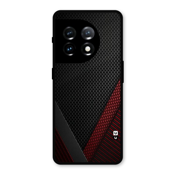 Classy Black Red Design Metal Back Case for OnePlus 11