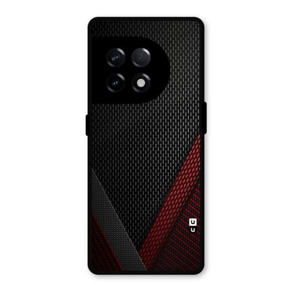 Classy Black Red Design Metal Back Case for OnePlus 11R