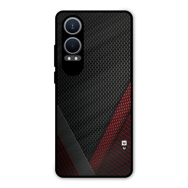 Classy Black Red Design Metal Back Case for OnePlus Nord CE4 Lite