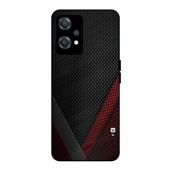 Classy Black Red Design Metal Back Case for OnePlus Nord CE 2 Lite 5G