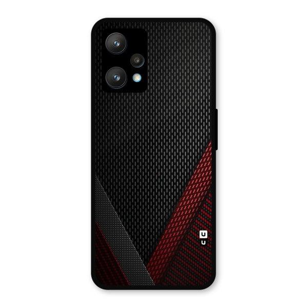 Classy Black Red Design Metal Back Case for Realme 9 Pro Plus 5G