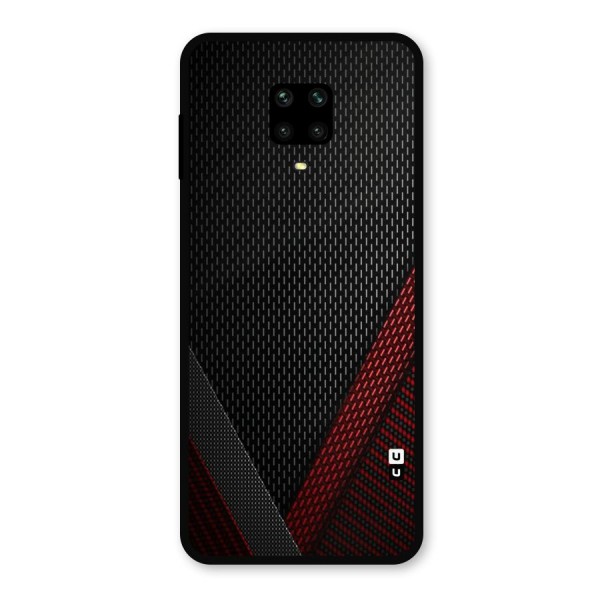 Classy Black Red Design Metal Back Case for Redmi Note 9 Pro Max