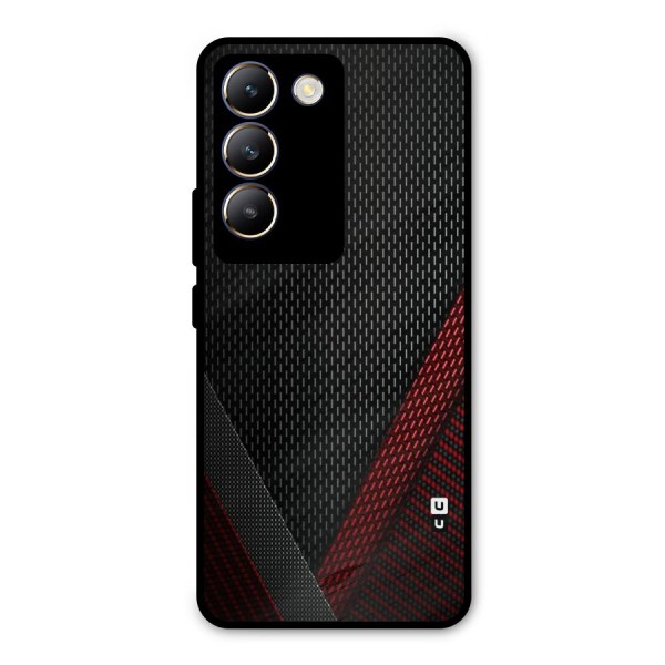 Classy Black Red Design Metal Back Case for Vivo Y200e