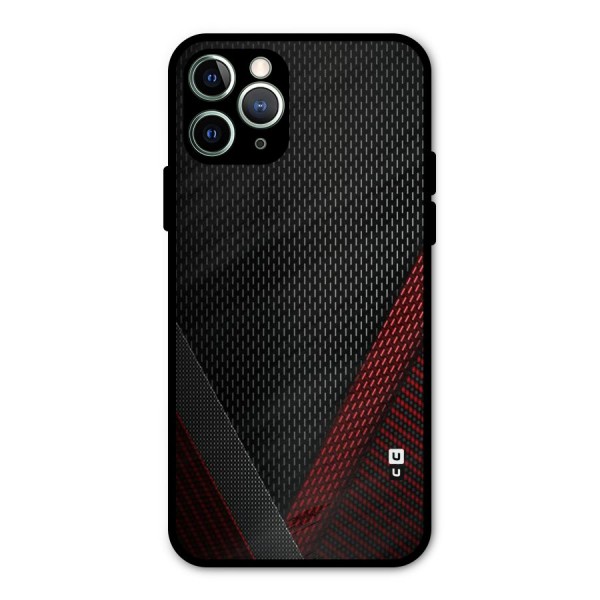 Classy Black Red Design Metal Back Case for iPhone 11 Pro Max