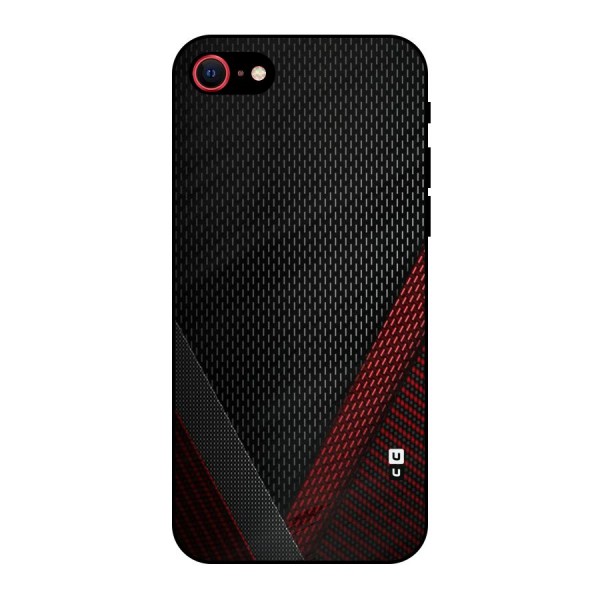 Classy Black Red Design Metal Back Case for iPhone 7