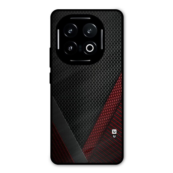 Classy Black Red Design Metal Back Case for iQOO 13