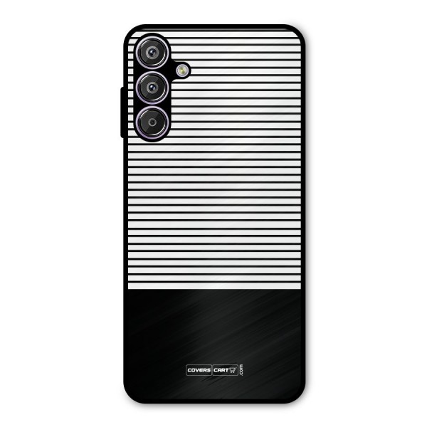 Classy Black Stripes Metal Back Case for Galaxy F15