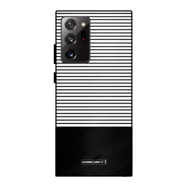 Classy Black Stripes Metal Back Case for Galaxy Note 20 Ultra 5G