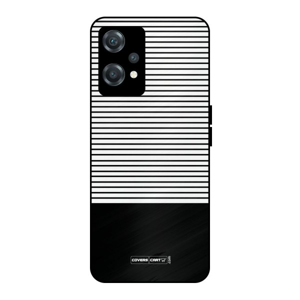 Classy Black Stripes Metal Back Case for OnePlus Nord CE 2 Lite 5G