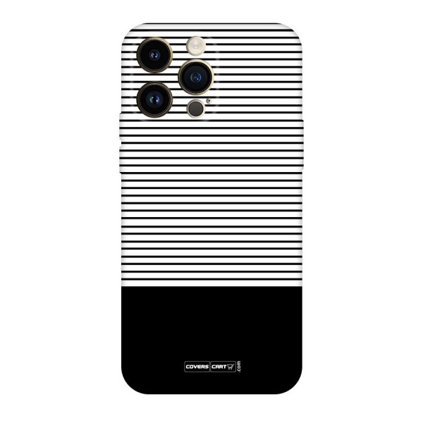 Classy Black Stripes Original Polycarbonate Back Case for iPhone 14 Pro Max