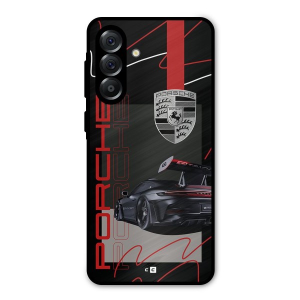 Classy Black Supercar Metal Back Case for Galaxy A56