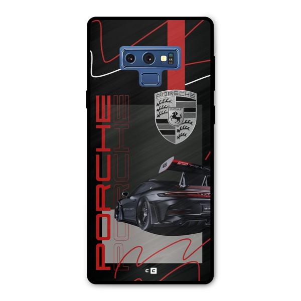 Classy Black Supercar Metal Back Case for Galaxy Note 9