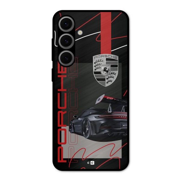 Classy Black Supercar Metal Back Case for Galaxy S24 FE